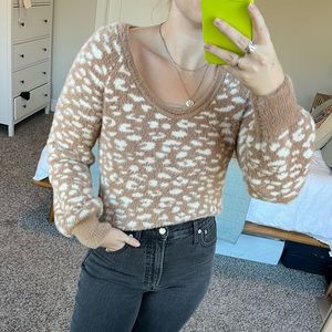 Soft A&F Collection Cheetah Print Sweater